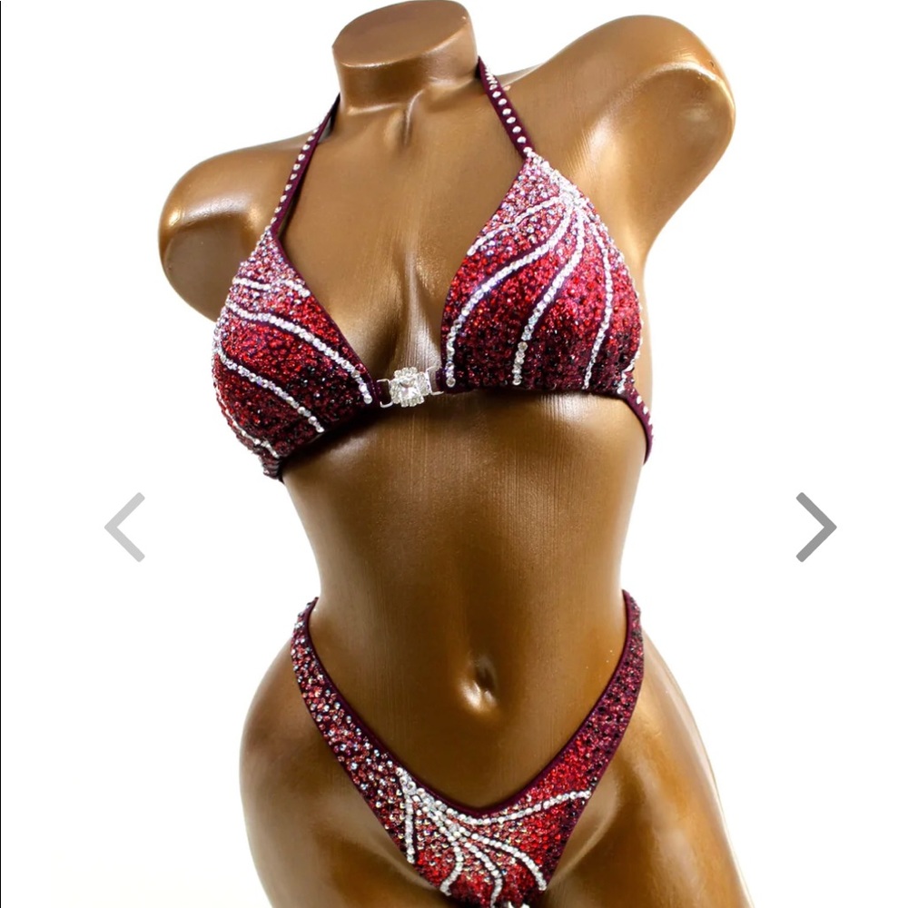 Burgundy Figure Competition Suit